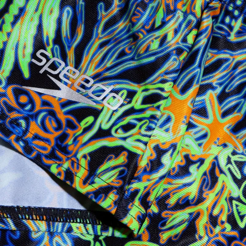 Speedo Boys 13cm Allover Club Training Digital Brief Green/Black-7